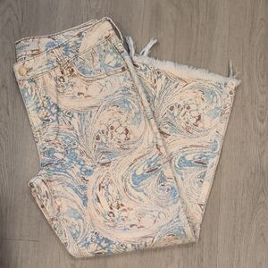 Liverpool Blue and Cream Patterned Jeans